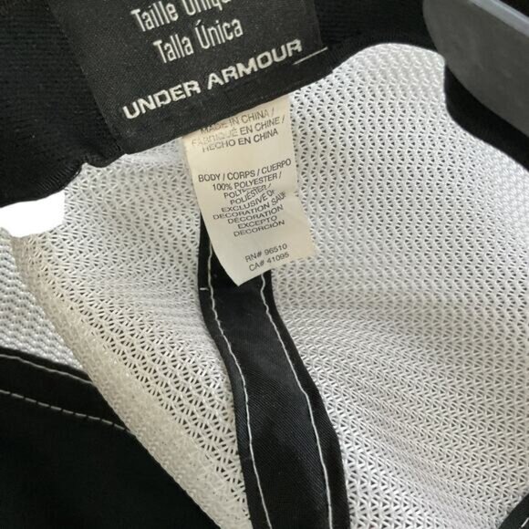 Under Armour Trucker Hat Black & Beige Mesh Snapback OSFA - Picture 7 of 7